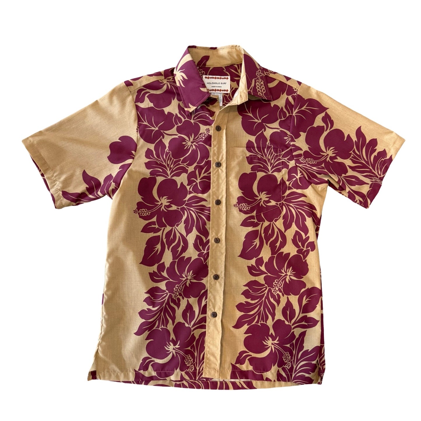 Mens Aloha Shirt - Toffee Floral