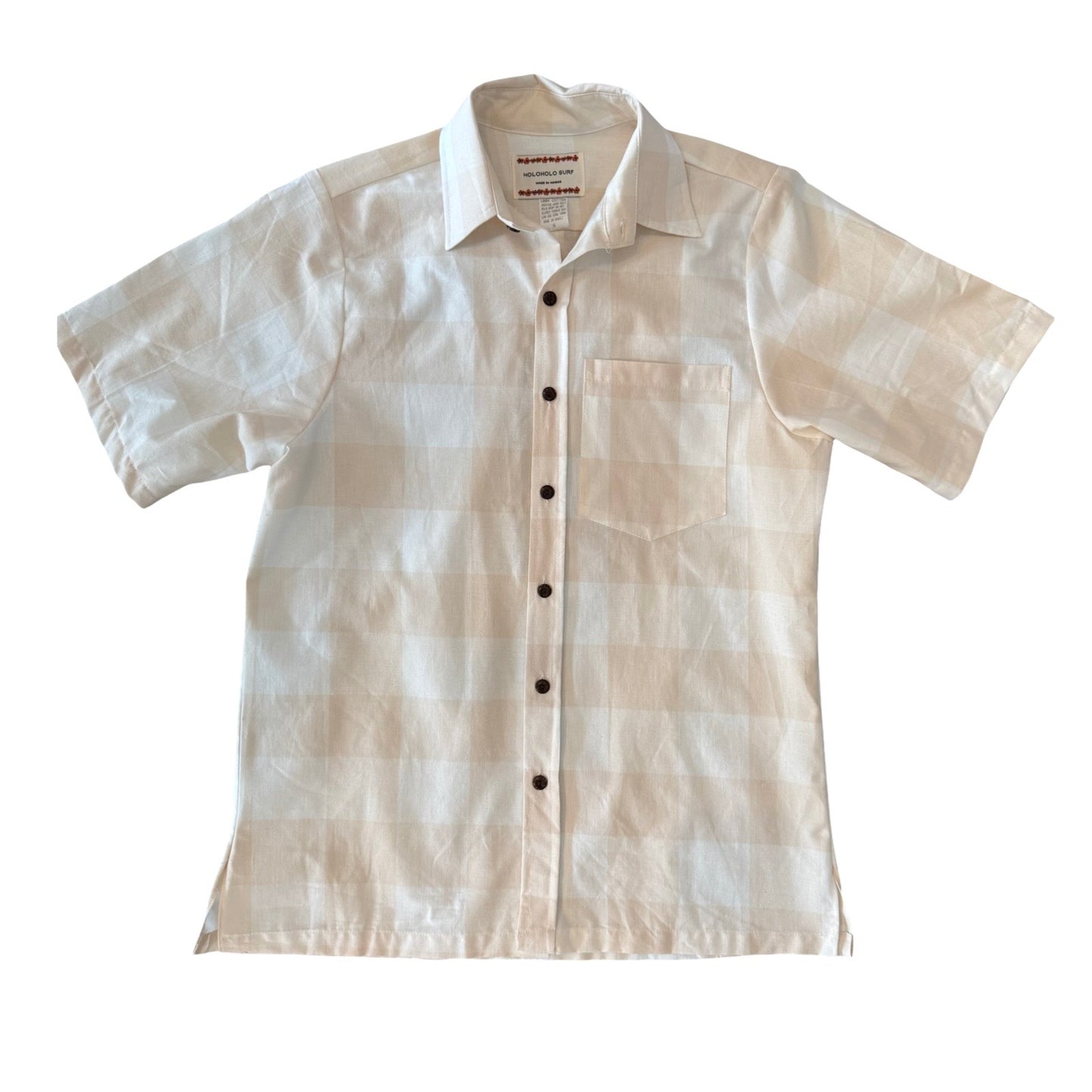 Mens Aloha Shirt - Blush Check