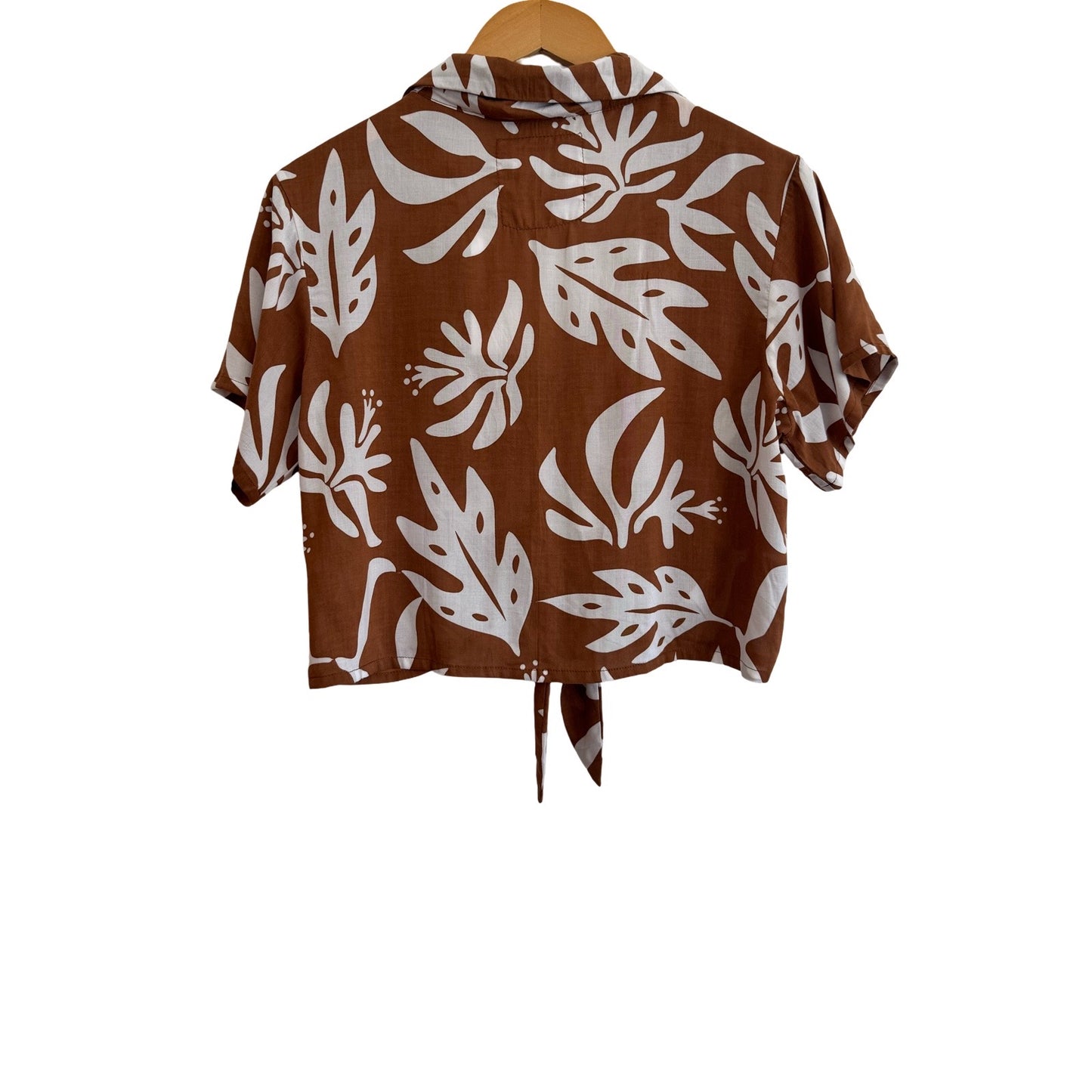 Aloha Button Crop - Lauae Tan
