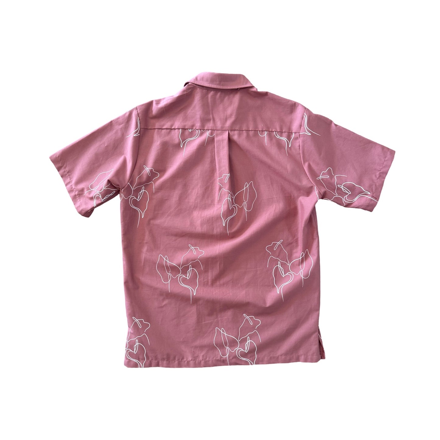 Mens Aloha Shirt - Pink Anthurium
