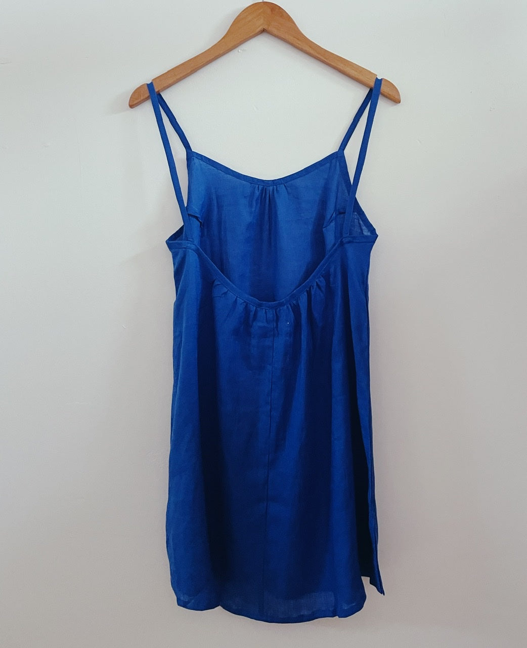 KAIONE SHORT DRESS - Blue Linen