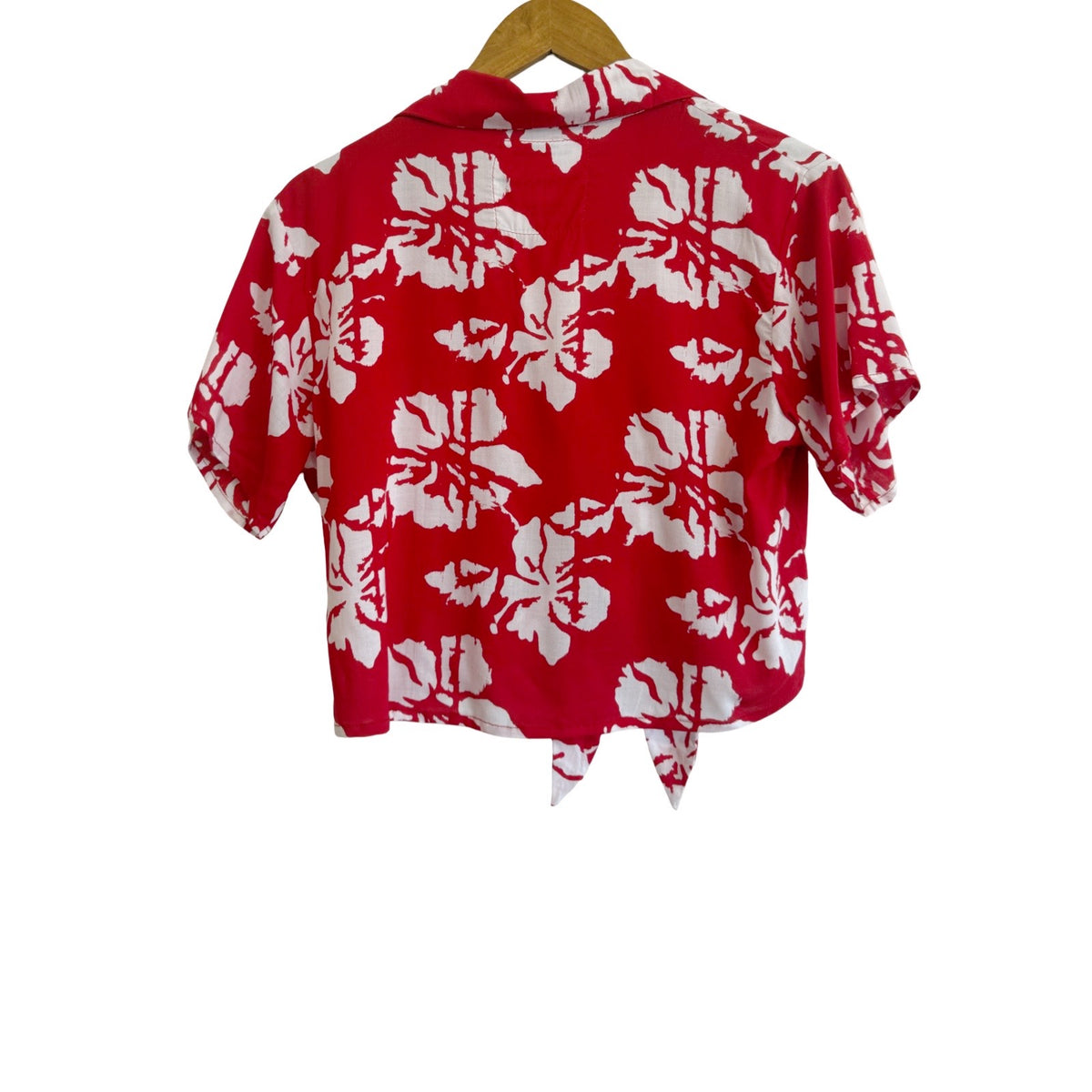 Aloha Button Crop - Batik Flower