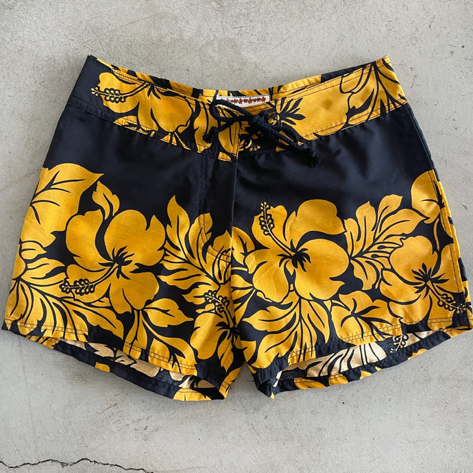 Wahine Boardshorts - Gold Floral