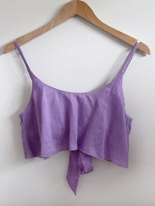 Lahaina Crop - Purple Linen