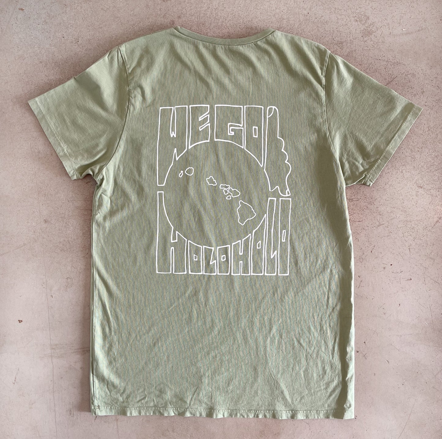 We go holoholo tee - Light Olive