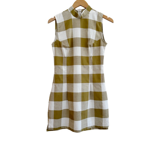 Cheongsam Mini - Moss Check