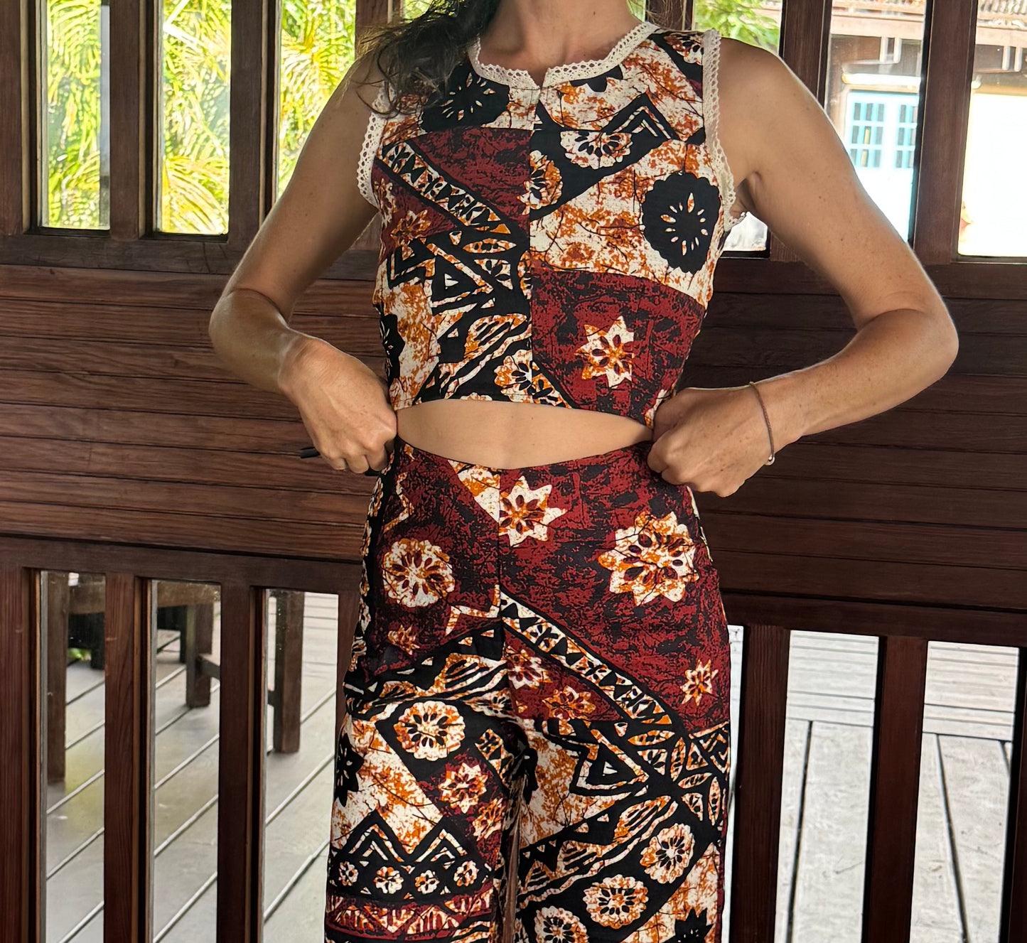 Nahe Top - Toffee Floral