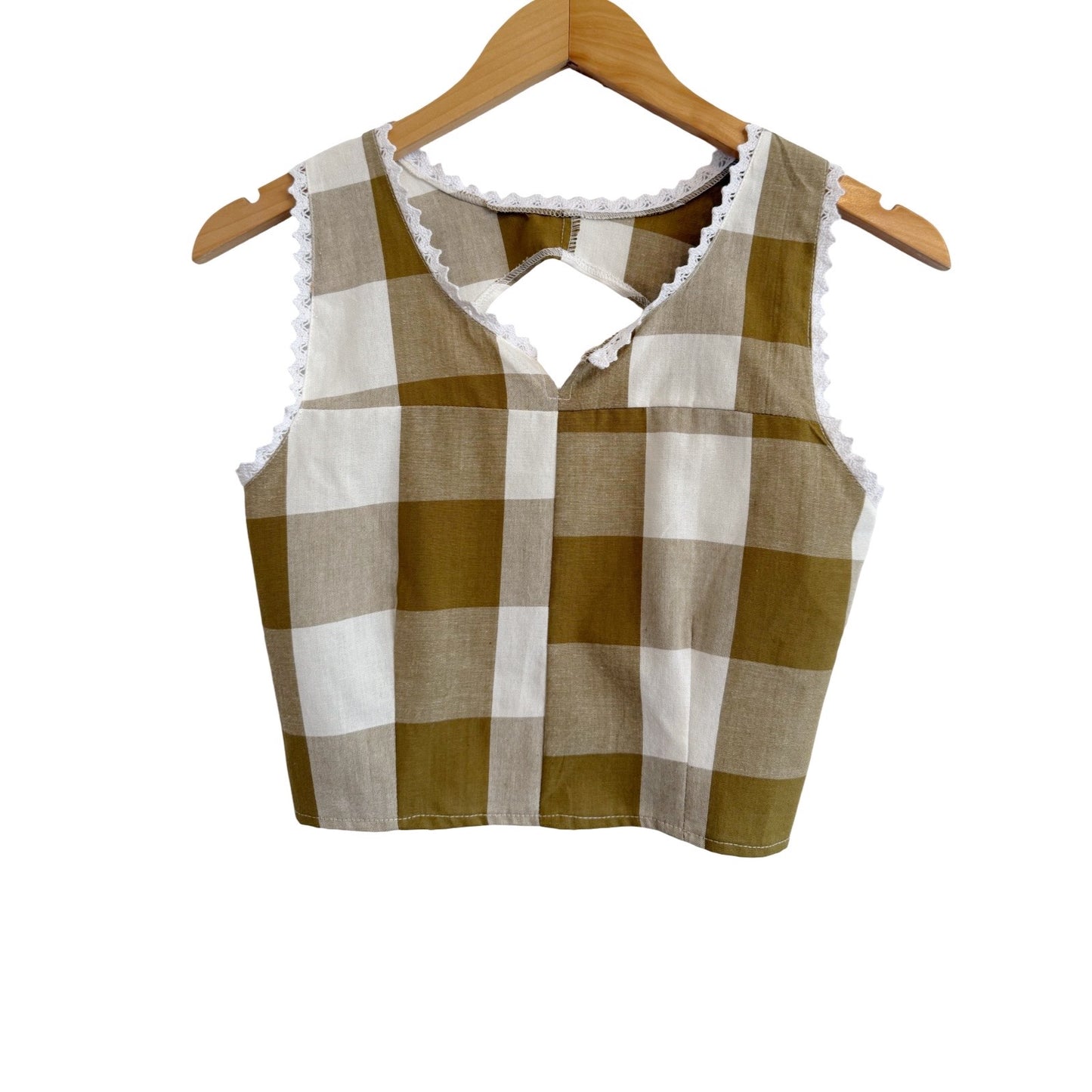 Nahe Top - Moss Check