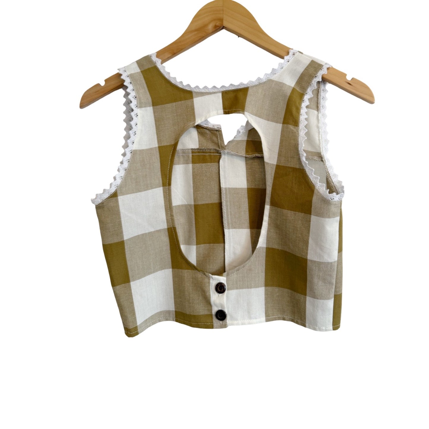 Nahe Top - Moss Check