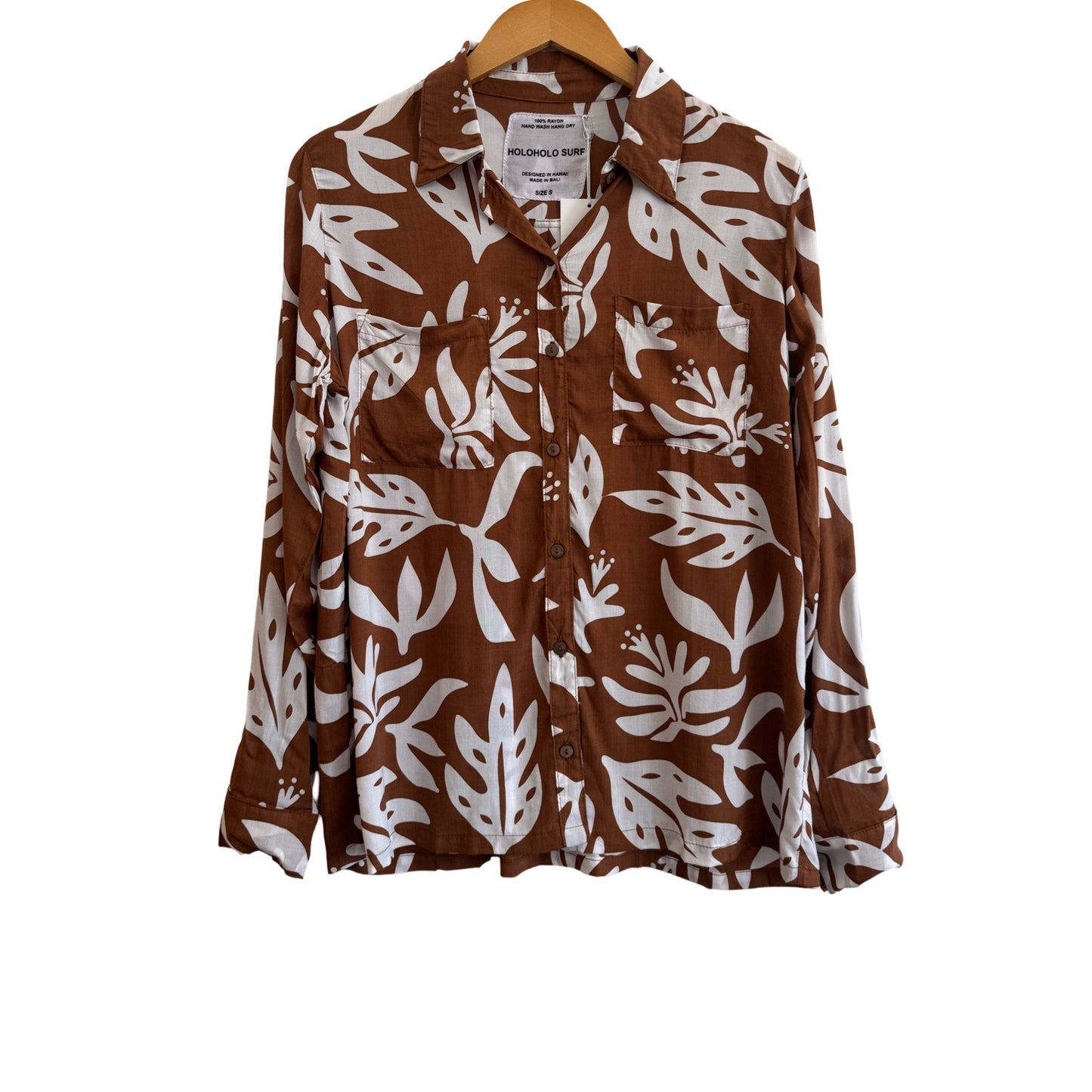 Long Sleeve Aloha Shirt - Lauae Tan