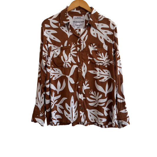 Long Sleeve Aloha Shirt - Lauae Tan