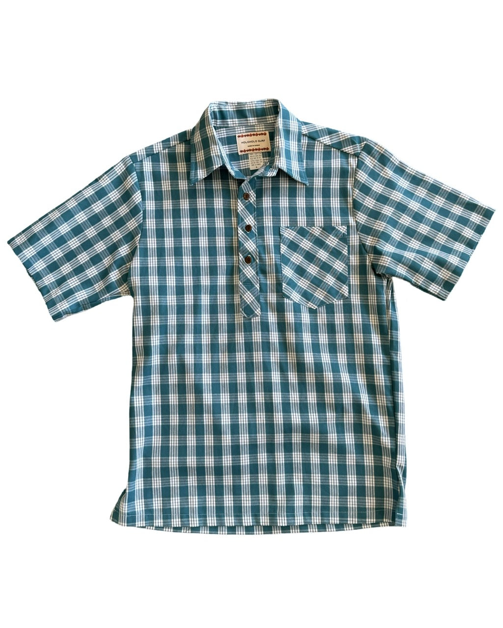 Men's Aloha Shirt - Teal Palaka