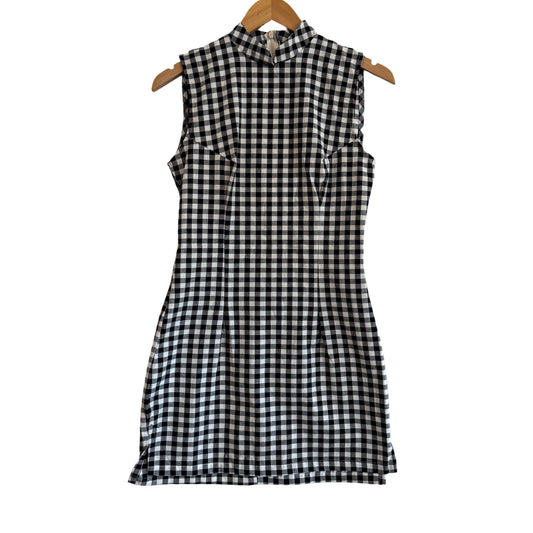 Cheongsam Mini - Black Gingham