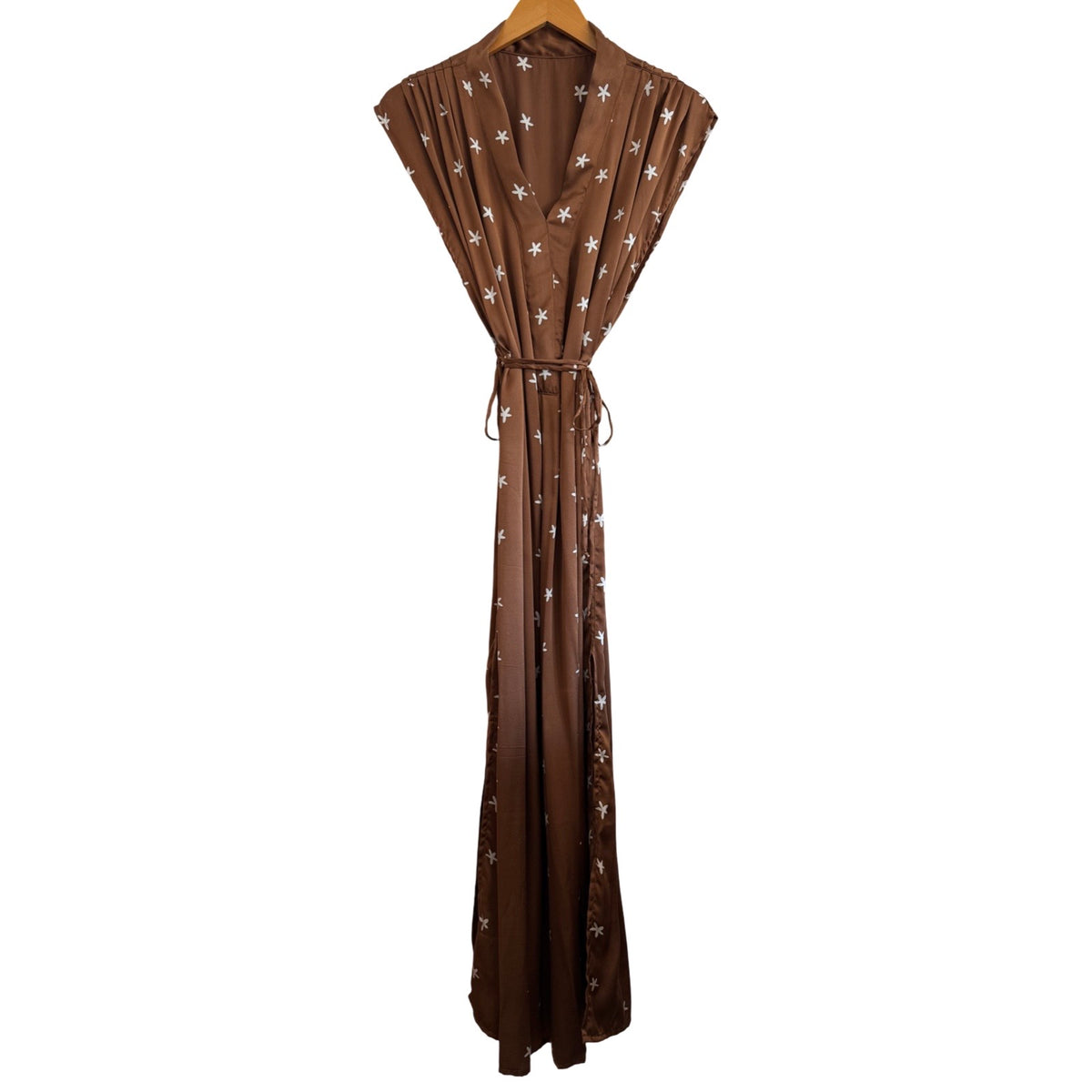 Kaftan Dress - Brown Silk