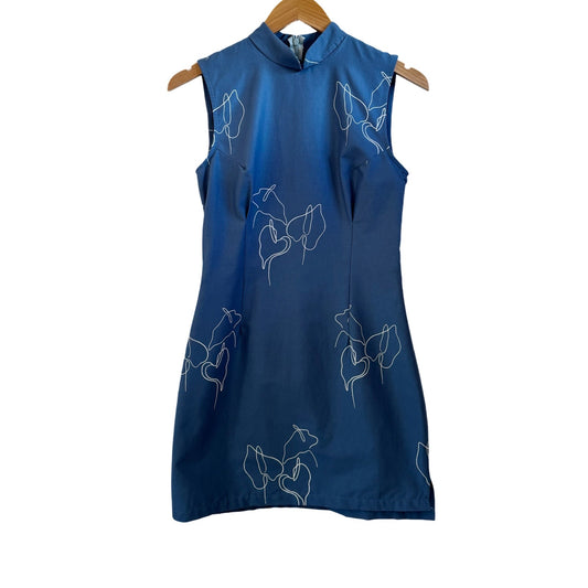 Cheongsam Mini - Blue Anthurium