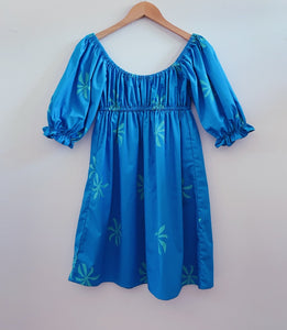 PAANI DRESS - Turquoise / Mint Abstract Tiare