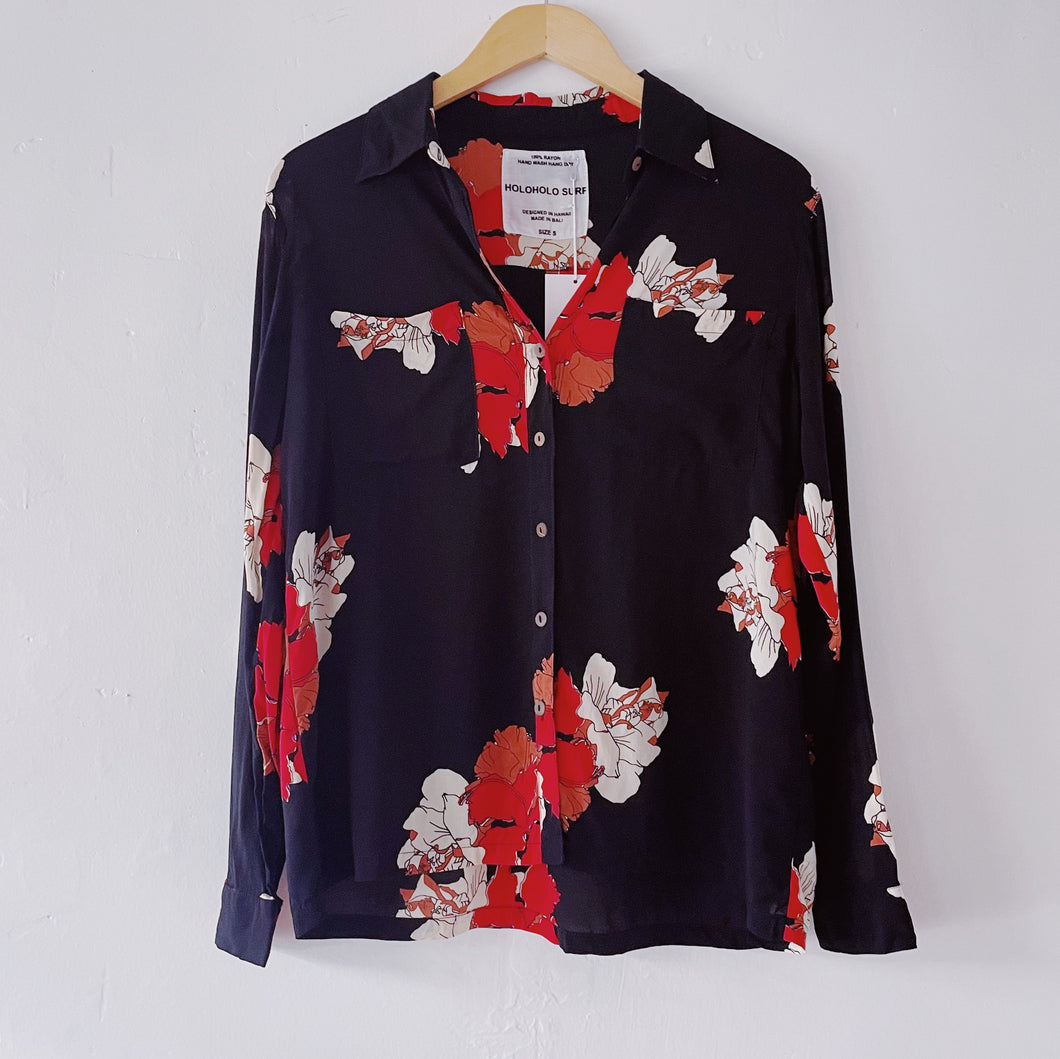 Long Sleeve Aloha Shirt - Malihini Floral