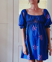 PAANI DRESS - Blue / Pink Abstract Tiare